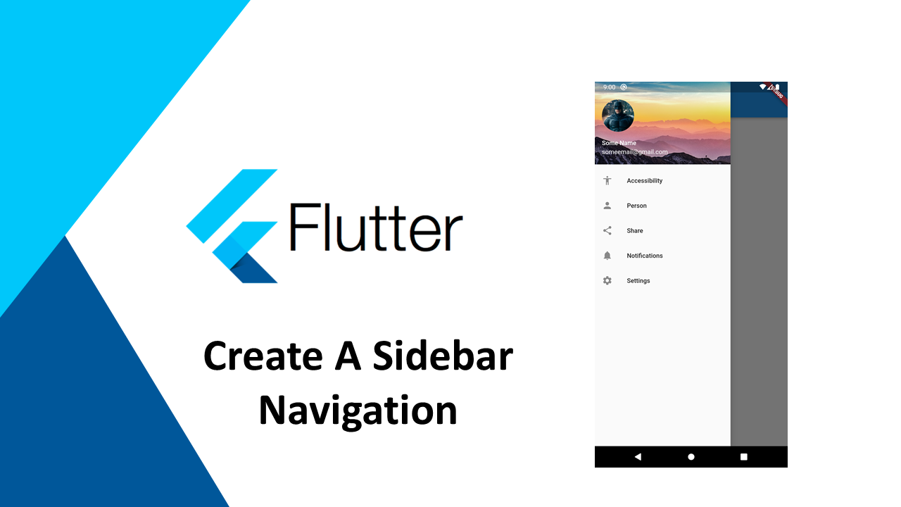 creating a sidebar with flutter
