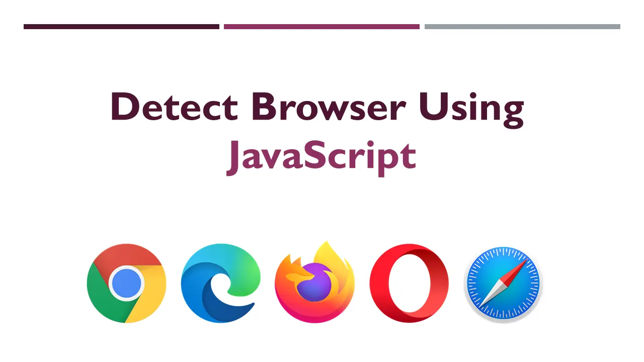 Browser detection using JavaScript’s user agent